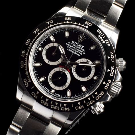 rolex daytona black dial ceramic bezel|rolex daytona baguette diamond bezel.